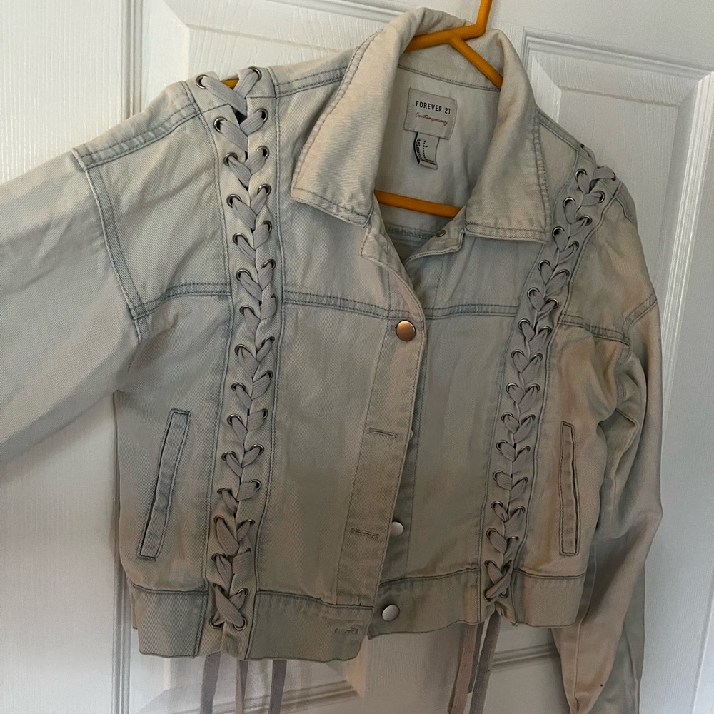 Jean short jacket   Size small